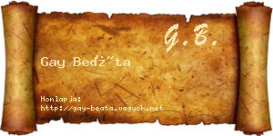 Gay Beáta névjegykártya