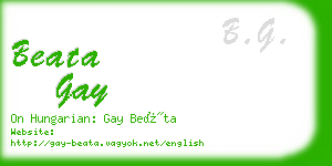 beata gay business card